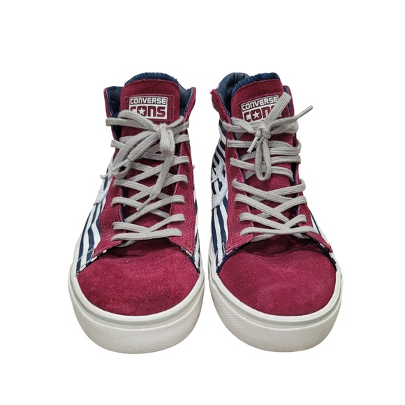 Unisex Converse‎ Con Pro Leather Skate Sneakers Striped Men 10.5 Women 12 Grunge - Picture 2 of 9